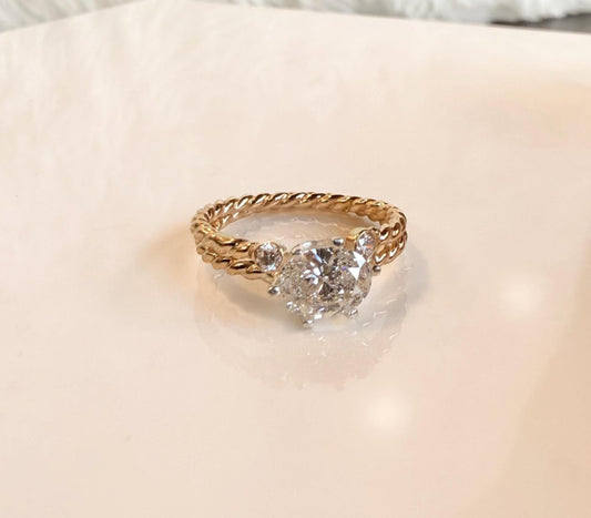 14K Gold Filled Garnet Ring Set: Stackable CZ Stone Rings