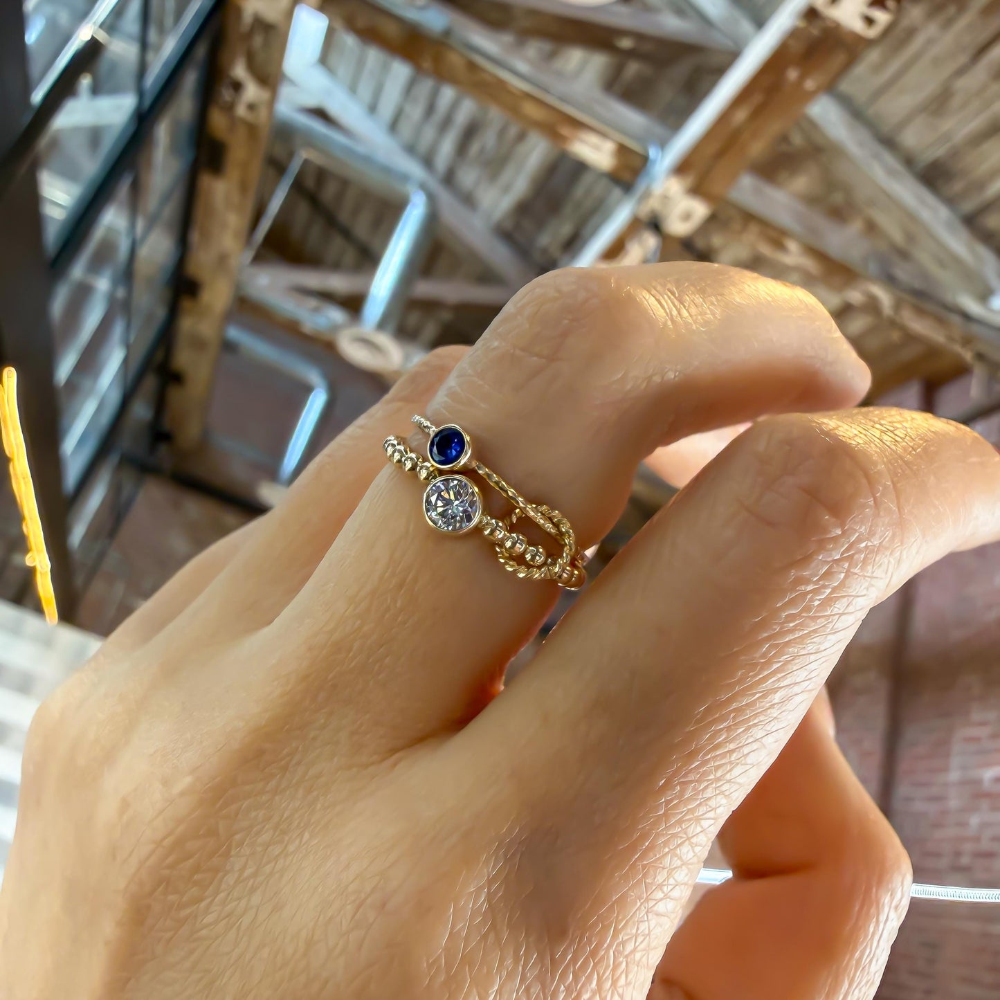 Personalized Birthstone Ring | Dainty Stacking Jewelry | Custom Mother Daughter Ring | Meaningful BFF Gift | Mother’s Day Gift