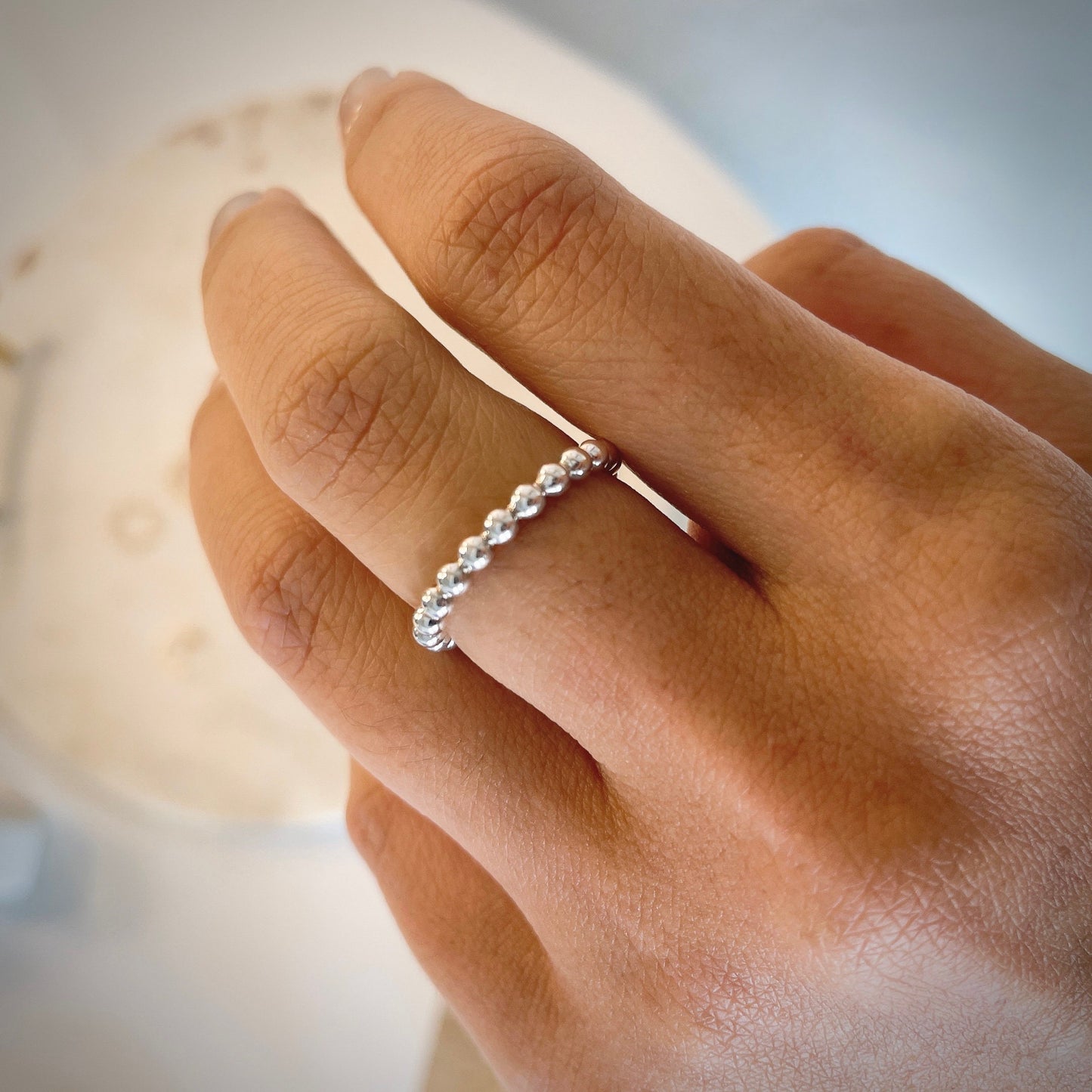 14K Gold Filled Bead Band Ring (2.3mm)