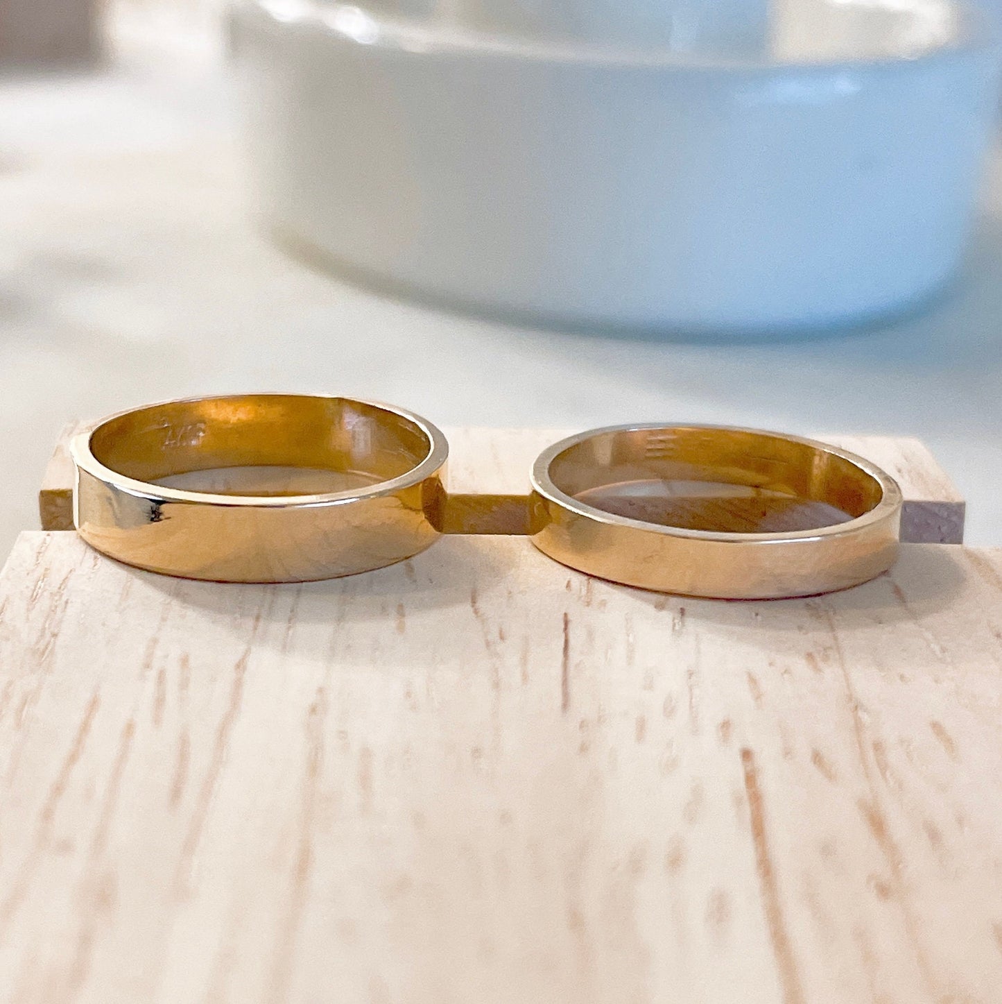 14KGF Gold Filled Cigar Ring, Wide Flat Ring, Bold Ring, High Polished Quality Flat Ring, Flat Stacking Ring, Daily Gold Ring 1/20 14K (R33)