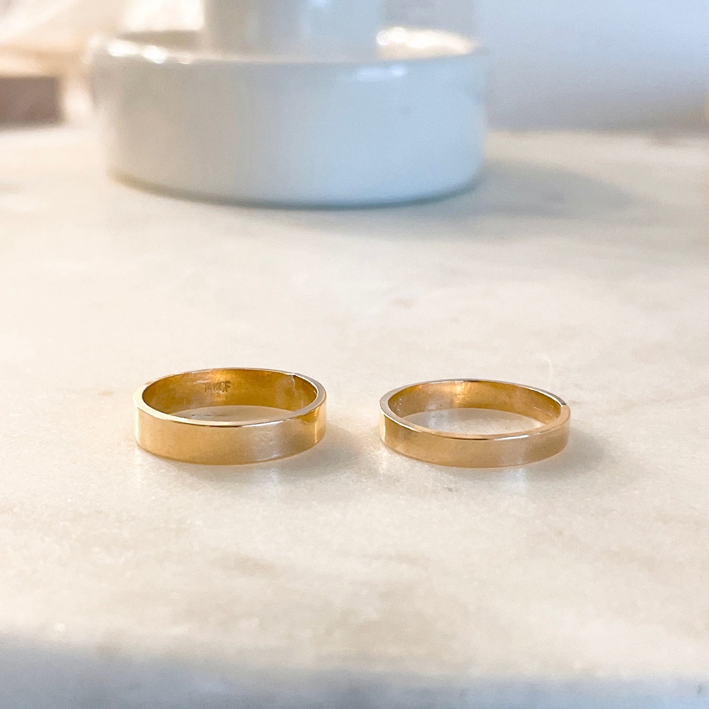 14KGF Gold Filled Cigar Ring, Wide Flat Ring, Bold Ring, High Polished Quality Flat Ring, Flat Stacking Ring, Daily Gold Ring 1/20 14K (R33)