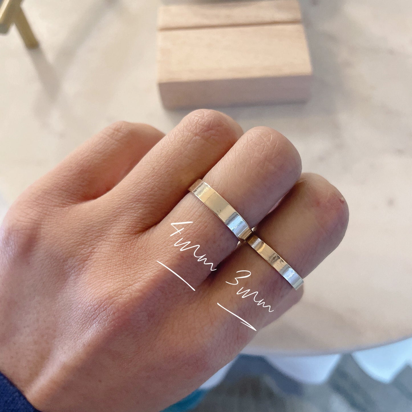14KGF Gold Filled Cigar Ring, Wide Flat Ring, Bold Ring, High Polished Quality Flat Ring, Flat Stacking Ring, Daily Gold Ring 1/20 14K (R33)