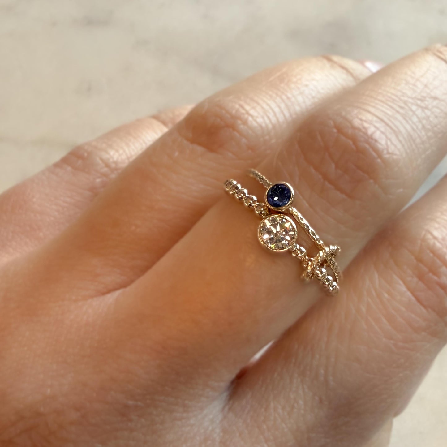 Personalized Birthstone Ring | Dainty Stacking Jewelry | Custom Mother Daughter Ring | Meaningful BFF Gift | Mother’s Day Gift