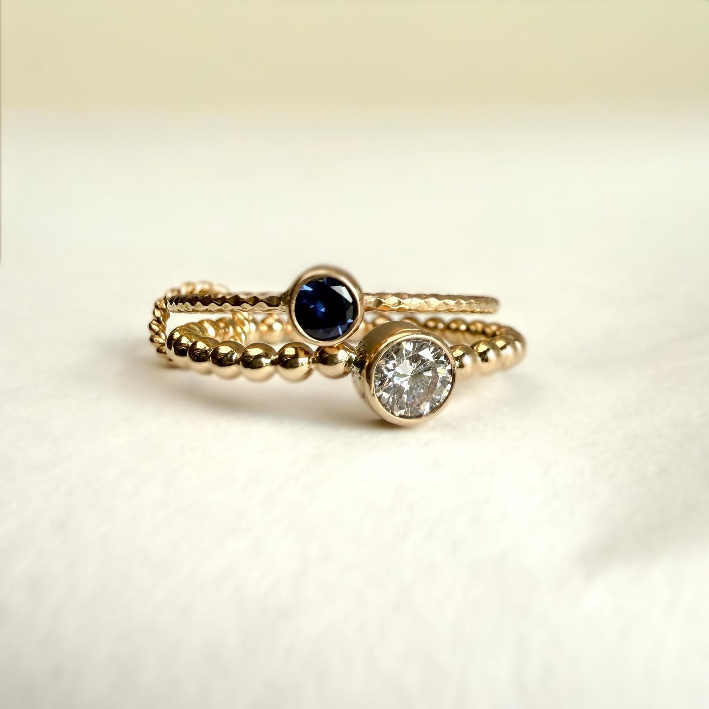 Personalized Birthstone Ring | Dainty Stacking Jewelry | Custom Mother Daughter Ring | Meaningful BFF Gift | Mother’s Day Gift