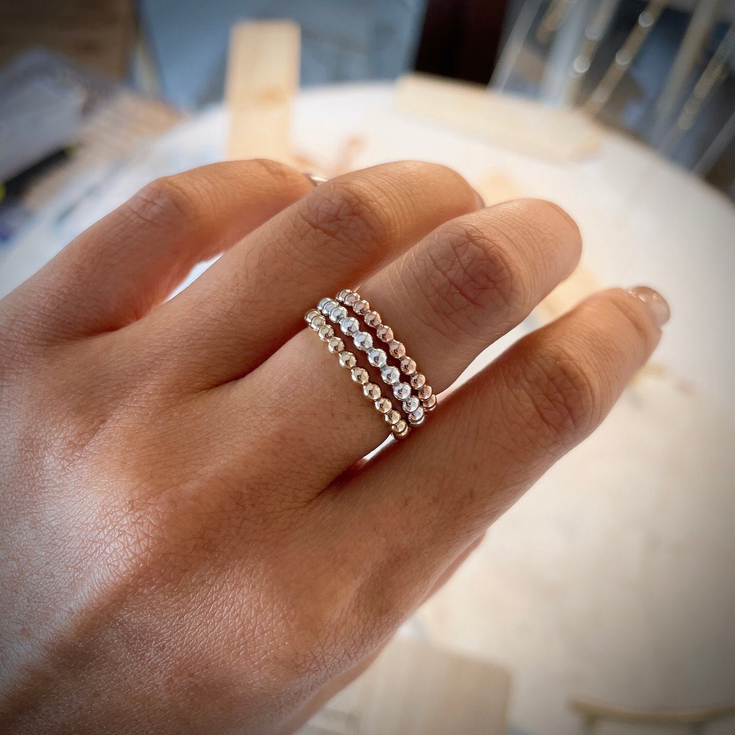 14K Gold Filled Bead Band Ring (2.3mm)
