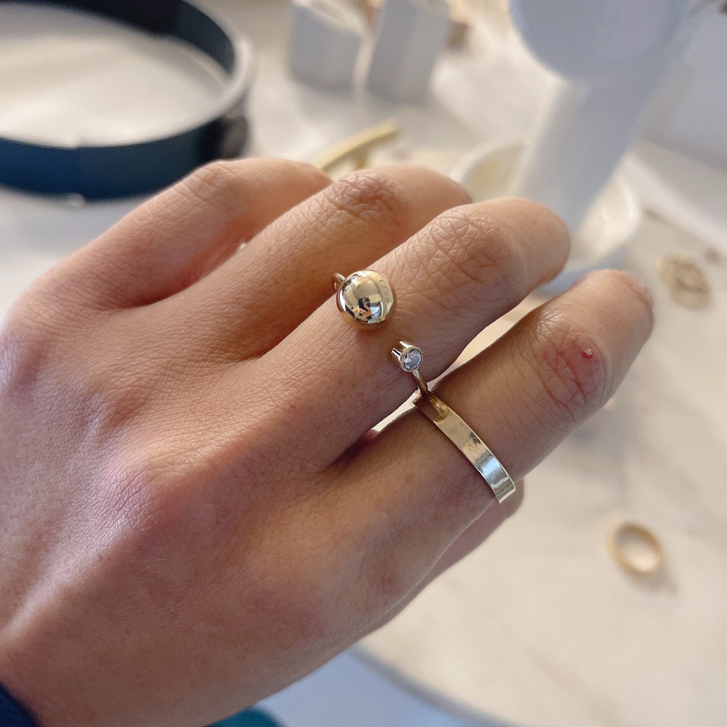 14KGF Gold Filled Cigar Ring, Wide Flat Ring, Bold Ring, High Polished Quality Flat Ring, Flat Stacking Ring, Daily Gold Ring 1/20 14K (R33)