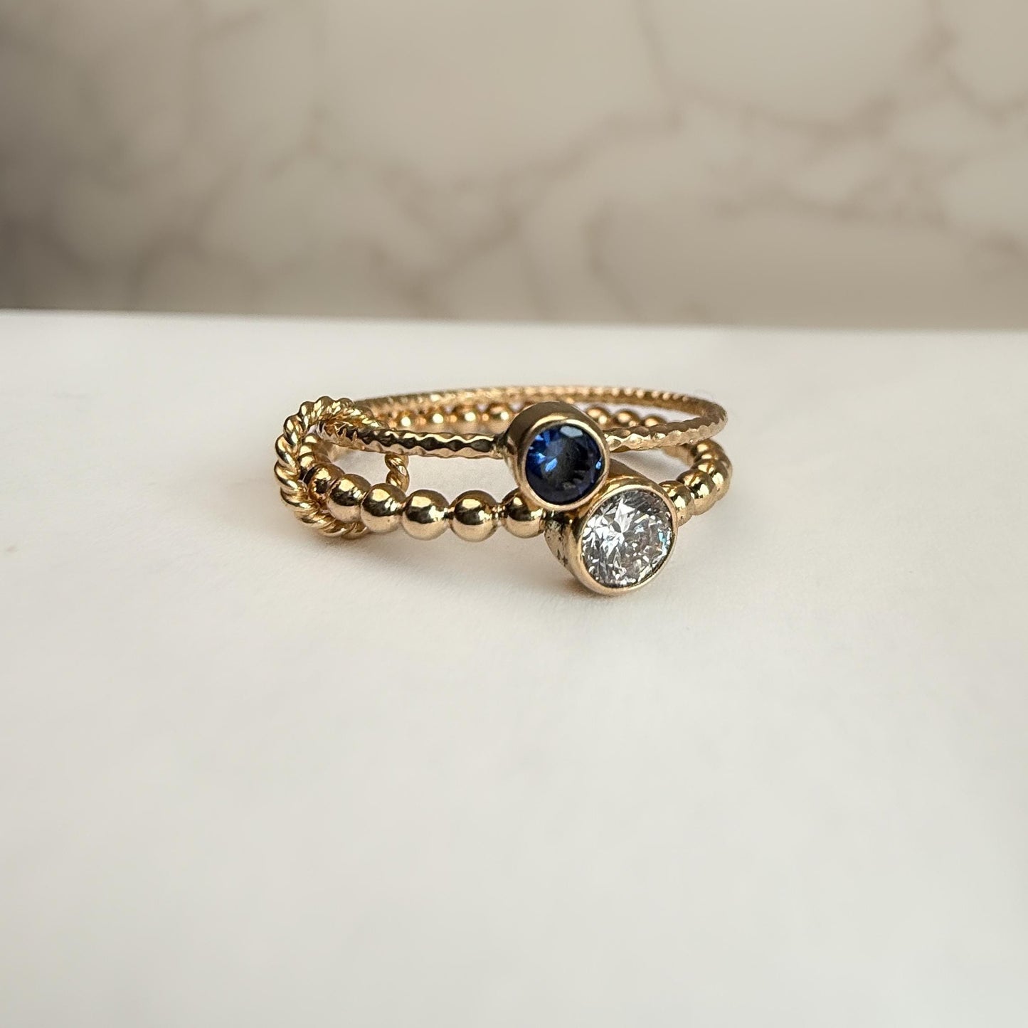 Personalized Birthstone Ring | Dainty Stacking Jewelry | Custom Mother Daughter Ring | Meaningful BFF Gift | Mother’s Day Gift