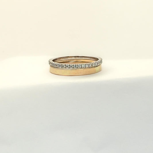 Belief Diamond Collection - Petite Solitaire 0.3ct  - 14k Gold Filled Stackable Rings - Lab Grown Diamond Full Eternity LGD R20