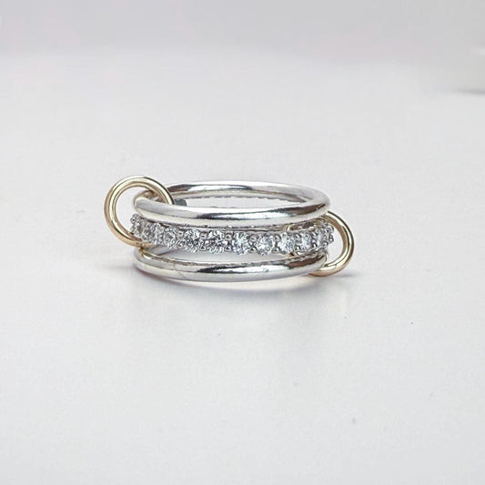 Belief Diamond Collection - Bold Diamond Full Eternity 1.03ct  - 925 Sterling Silver Stackable Rings - Lab Grown Diamond (LGDR1)