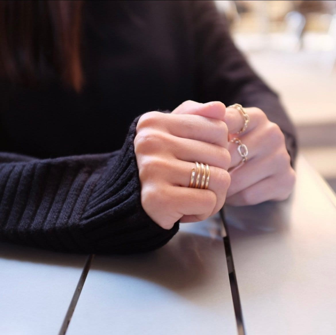 14KGF Rose Gold Coil Ring: Spiral Wrap Style