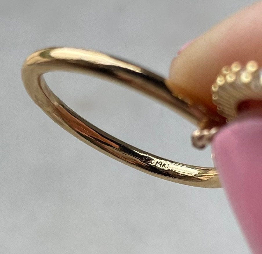 14KGF Gold Interlocking Ring Set: Eternity Statement Band (R55)